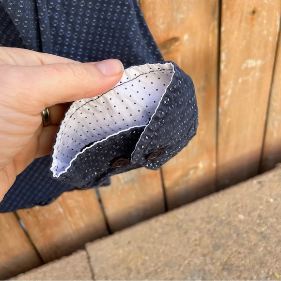 LEVEL TEN Men’s Dark Navy Blue Button Down Long Sleeve Shirt Size Small - Picture 7 of 11